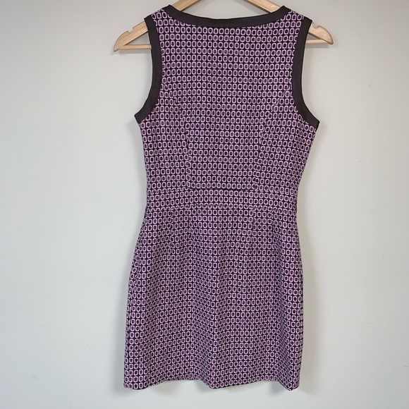 NWT Forever 21 Dress Womens Small Purple Retro Mod Tweed Pattern Pencil Business - Picture 3 of 8